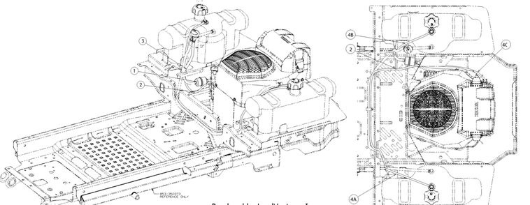 Fuel Hose Diagram and Parts List for Z-FORCELE60KH (17ATDAGD009)(2016) Cub Cadet Lawn Tractor